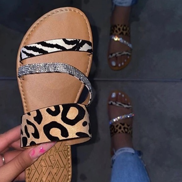 Zara Shoes - Cheetah/Zebra Exotic Sandals
